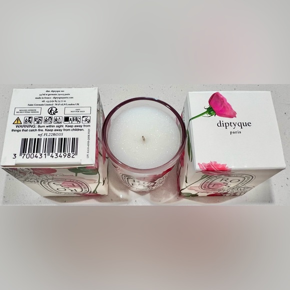 Diptyque Roses Mini Candle 35g in a LIMITED EDITION vessel and box - Picture 4 of 4